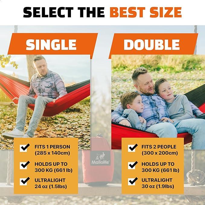 Гамак туристичний дорожній для кемпінгу MalloMe - фото 6 Гамак туристичний дорожній для кемпінгу MalloMe - фото 6