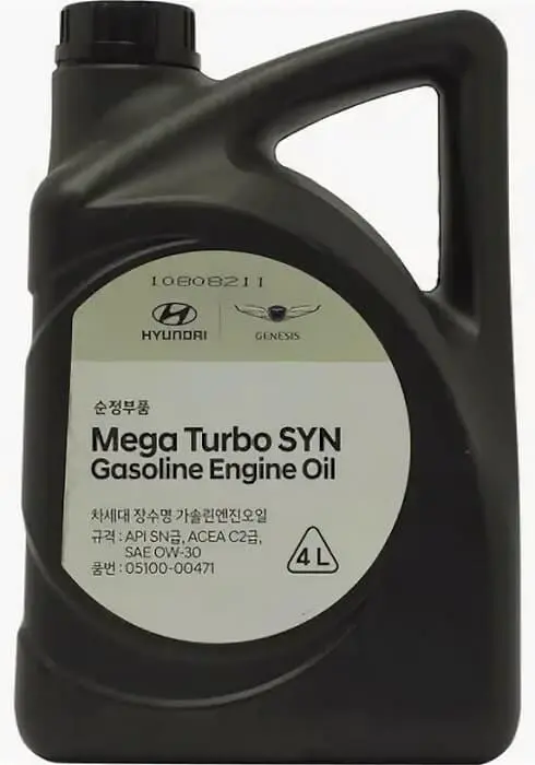 Моторное масло Hyundai Mega Turbo Syn 0W-30 4 л (0510000471)