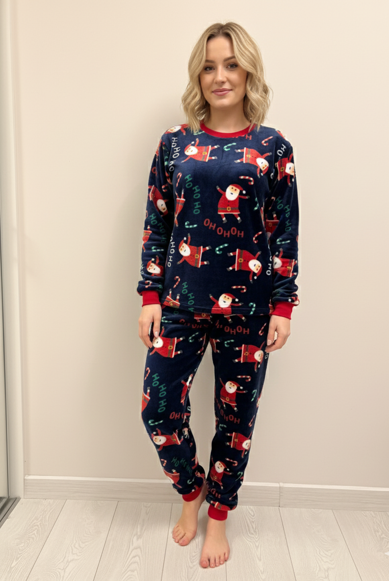 Женская пижама теплая COSY Santa S Синий (VEL061) - фото 4