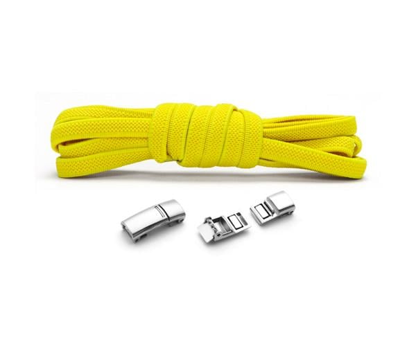 Шнурки еластичні з магнітними защіпками без зав'язок 1 м Жовтий Шнурки еластичні з магнітними защіпками без зав'язок 1 м Жовтий