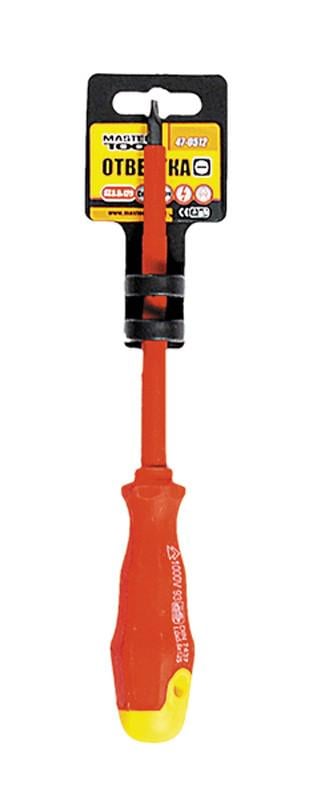 Викрутка діелектрична Mastertool плоска SL5.5х125 мм (47-0512) Викрутка діелектрична Mastertool плоска SL5.5х125 мм (47-0512)