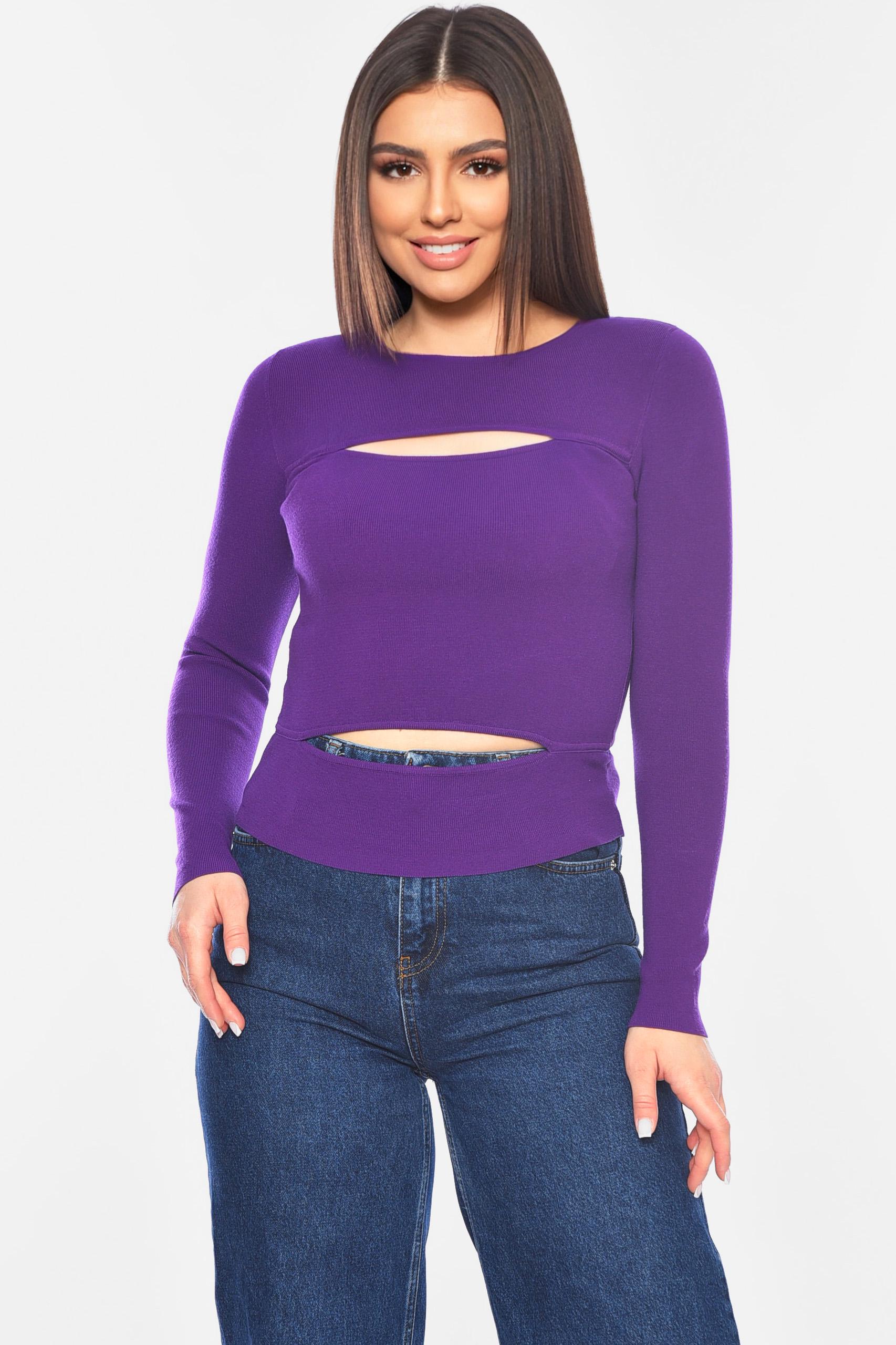 Кофта женская 198115 р. 42 Фиолетовый (198115_!298336_42)