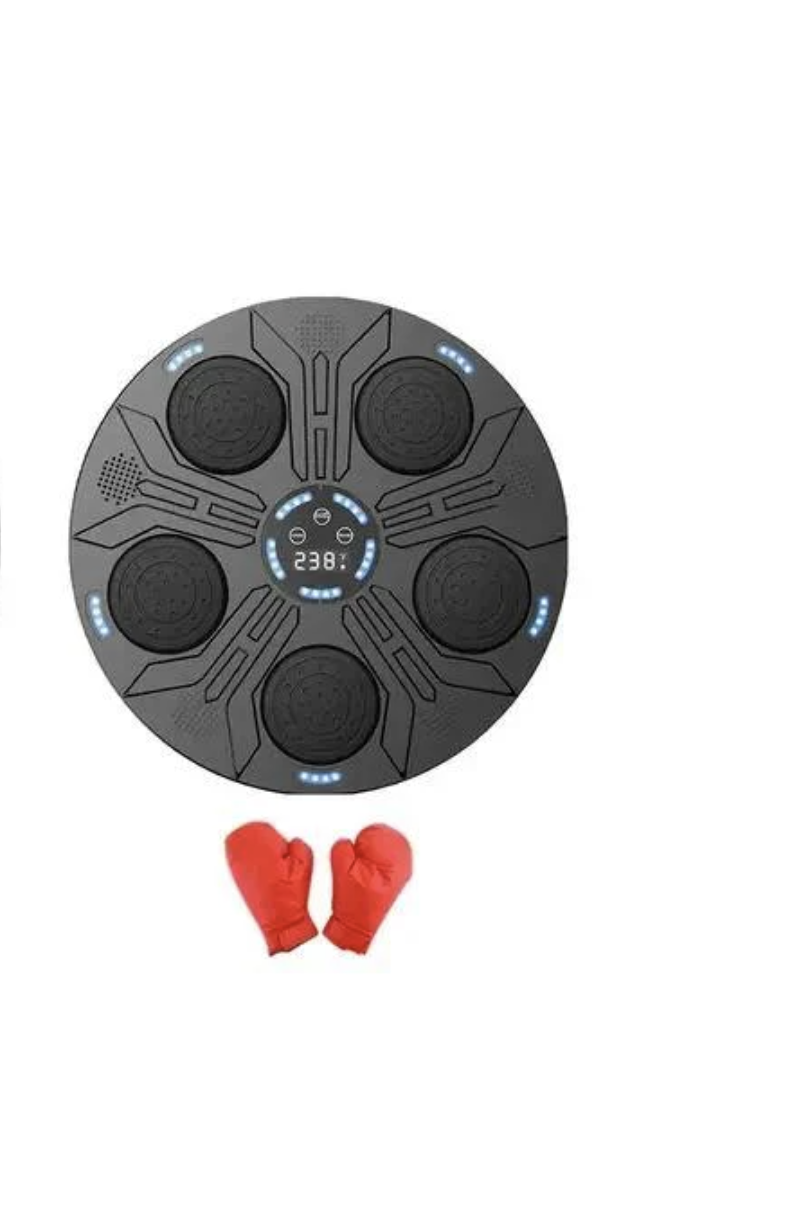 Тренажер для бокса настенный с перчатками New музыкальный с LED подсветкой и 9 скоростями 450x450x100 мм (opt-103597) Тренажер для бокса настенный с перчатками New музыкальный с LED подсветкой и 9 скоростями 450x450x100 мм (opt-103597)