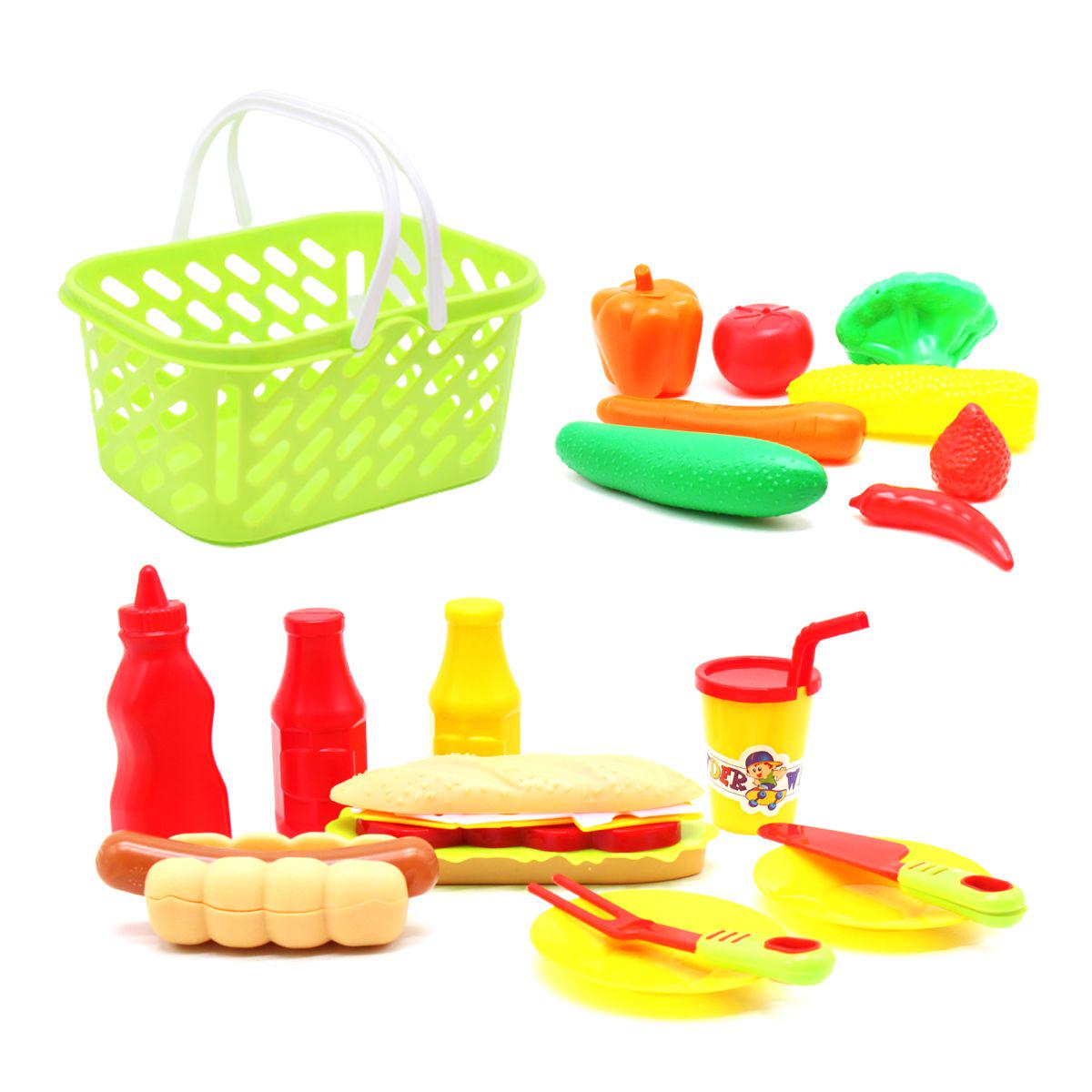 Ігровий набір продуктів Фаст-фуд салатовий Kinderway (164382)