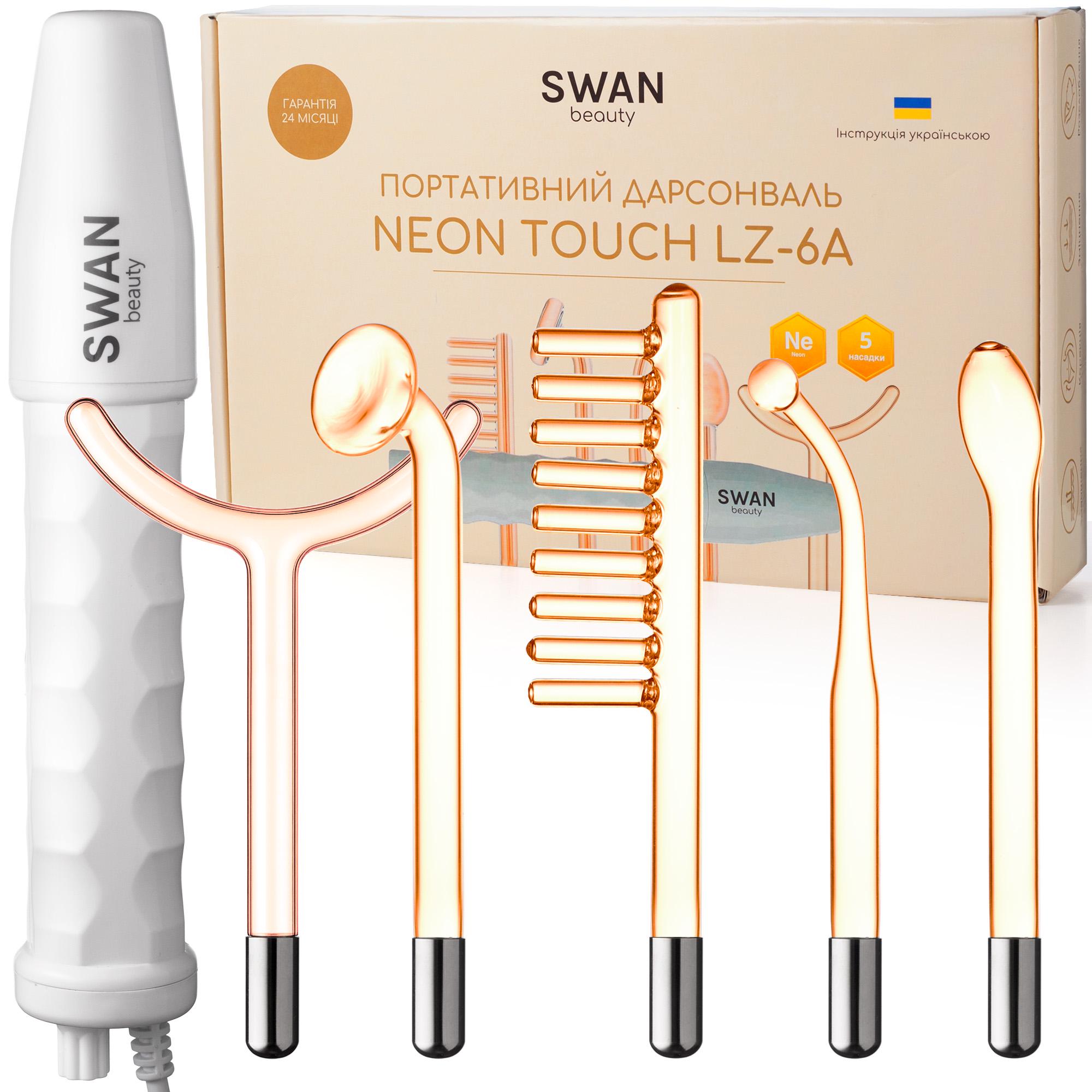 Дарсонваль Swan LZ 6.0A для лица тела и волос расческа для дарсонвализации с 4 насадками Белый (66783813) Дарсонваль Swan LZ 6.0A для лица тела и волос расческа для дарсонвализации с 4 насадками Белый (66783813)