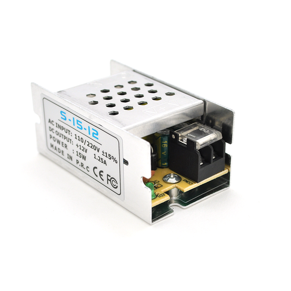 Блок живлення імпульсний перфорований для відеоспостереження освітлення та автоматики 12 В 1 А 12 Вт (1104)