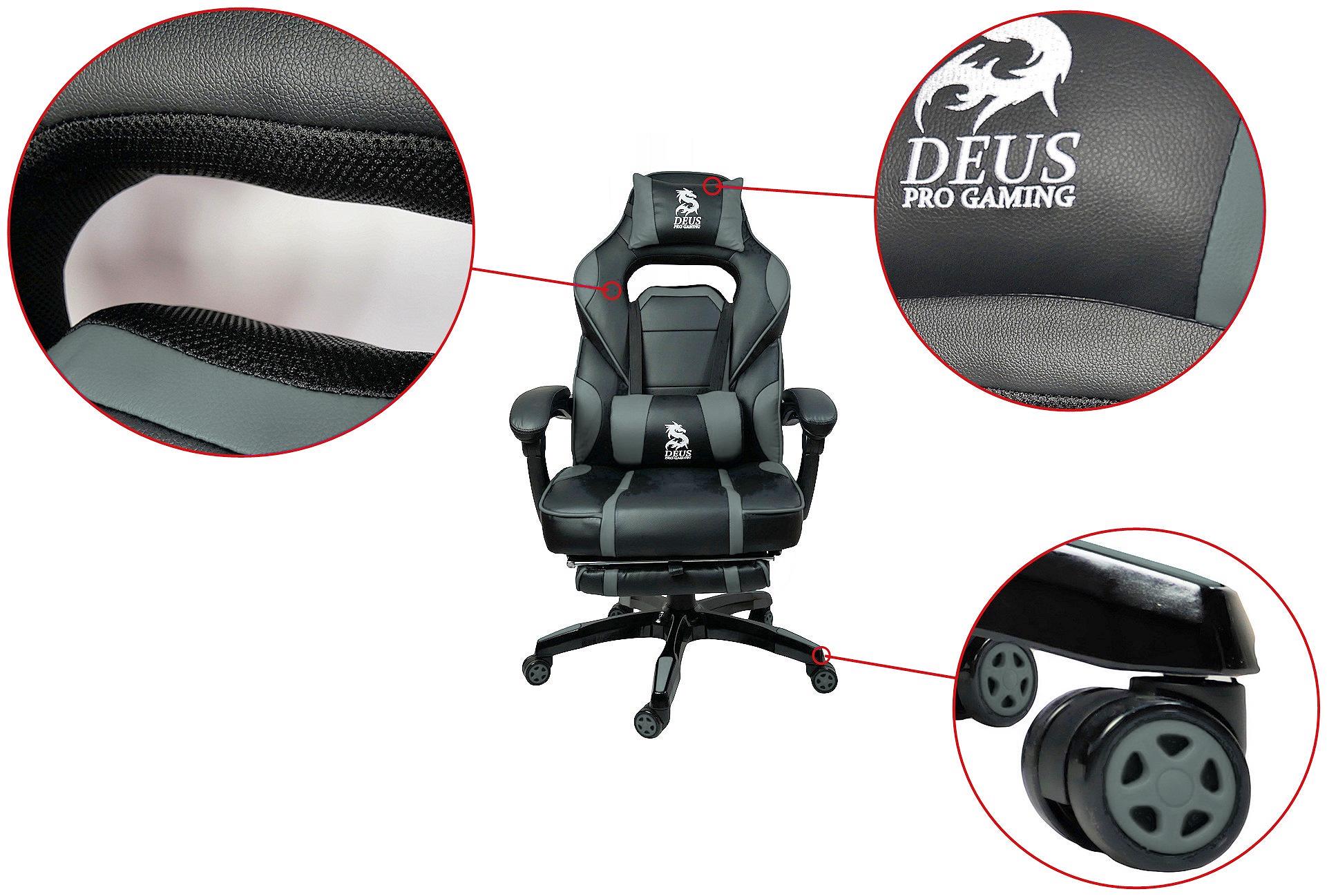 Кресло компьютерное DEUS Large Черный/Серый (10195106) - фото 9 Кресло компьютерное DEUS Large Черный/Серый (10195106) - фото 9