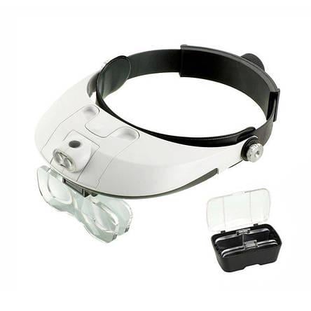 Лупа бинокулярная Magnifier 81001-G LED 1x 6x для увеличения (10951573)