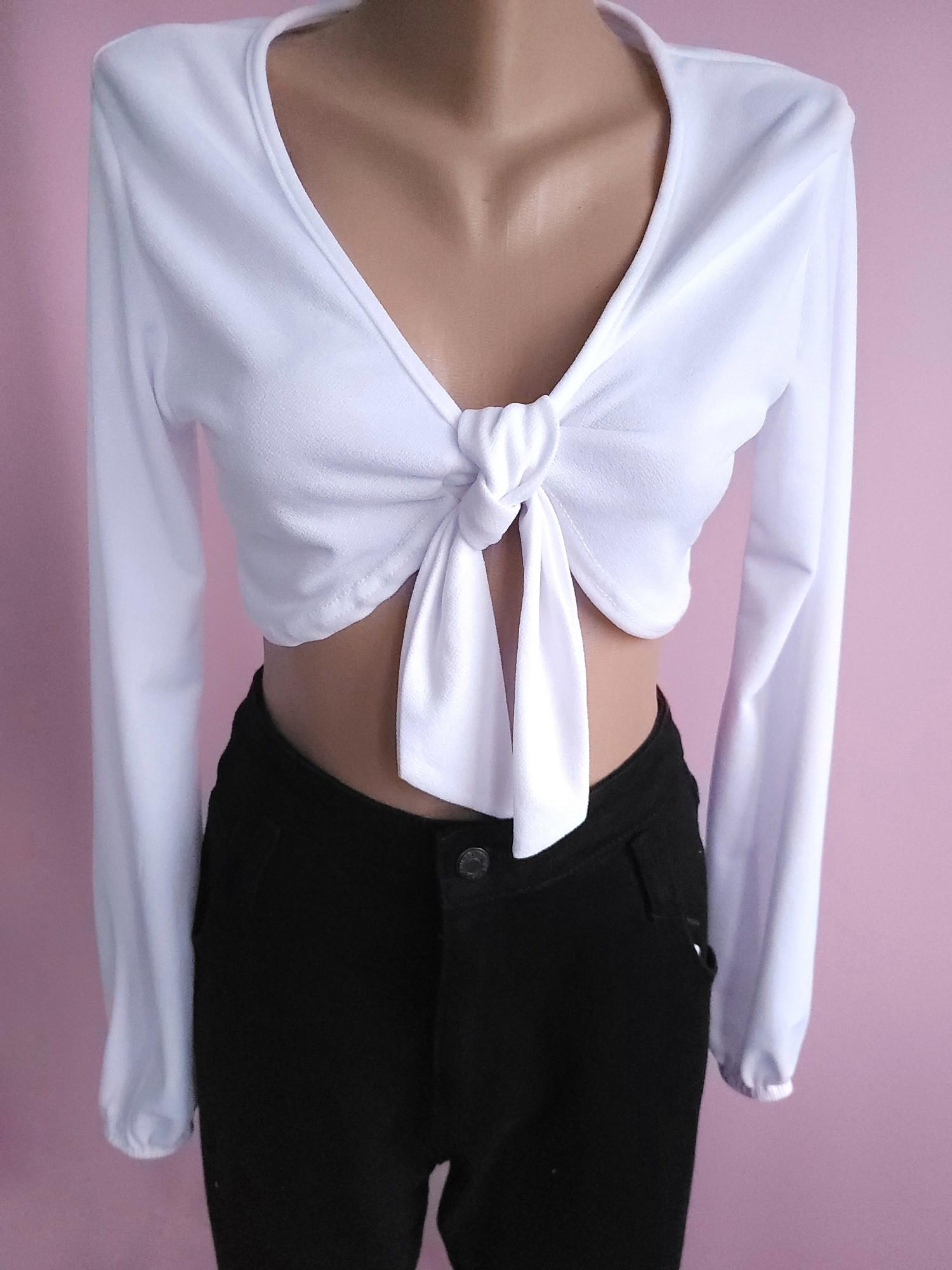 Топ на завязке женский Boohoo M Белый (10439/44)