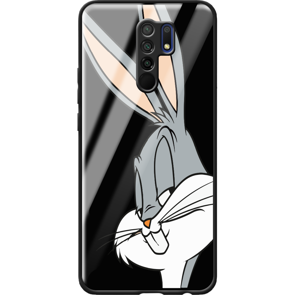 Чохол Boxface Xiaomi Redmi 9 Lucky Rabbit Чорний силікон зі склом (40233-bk81-40865)