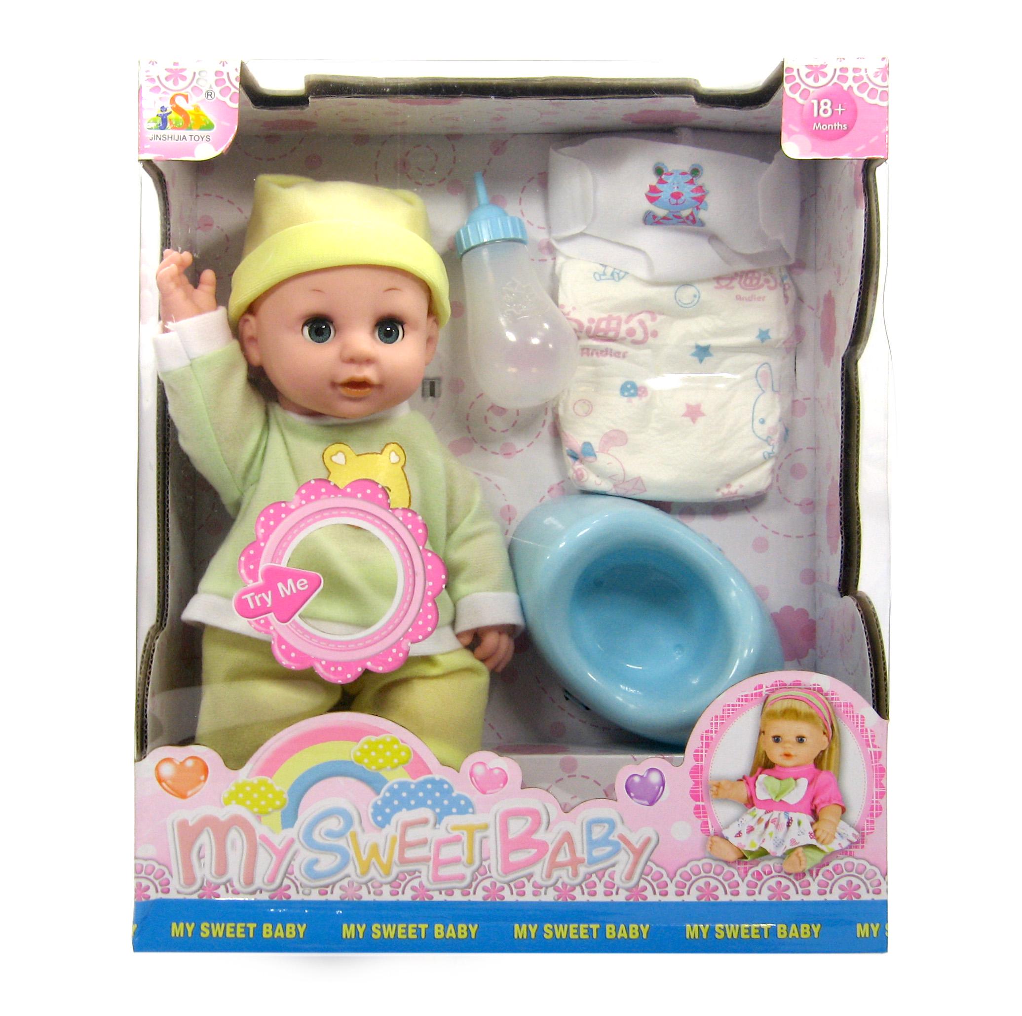 Пупс функциональный 13007С с горшком и памперсом