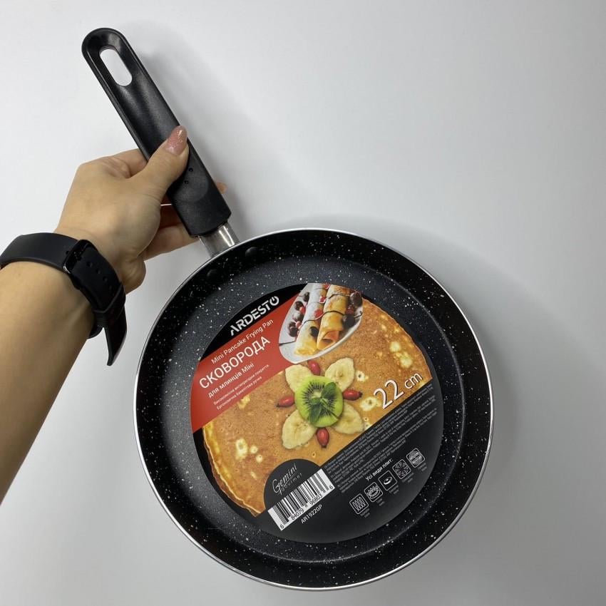 Сковорода для блинов Mini Ardesto Gemini Gourmet AR1922GP 22 см (1940477047) - фото 4 Сковорода для блинов Mini Ardesto Gemini Gourmet AR1922GP 22 см (1940477047) - фото 4
