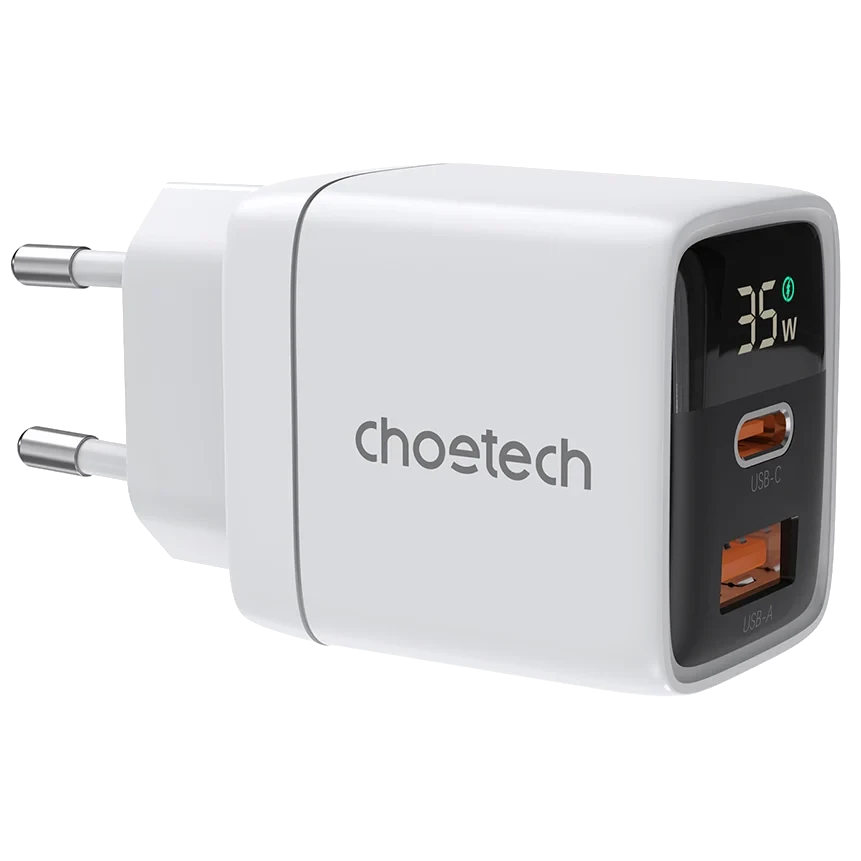 Адаптер Choetech PD6052 PD35W GAN A+C White (3012789147) Адаптер Choetech PD6052 PD35W GAN A+C White (3012789147)