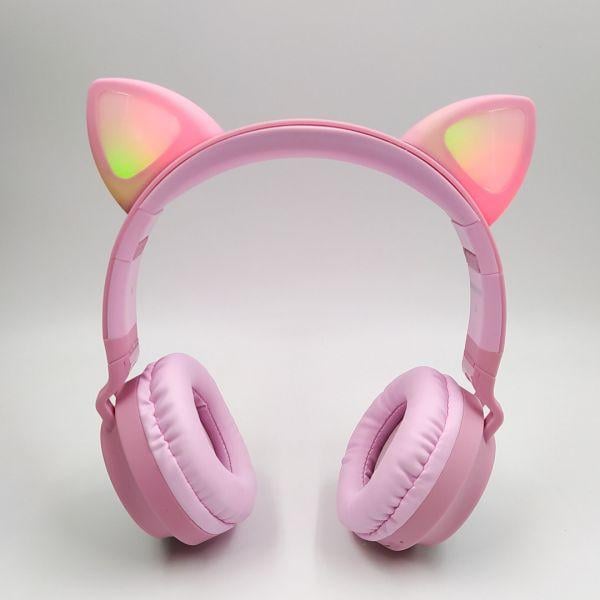 Наушники накладные Hoco Cat W27 Bluetooth с кошачьими ушками Pink