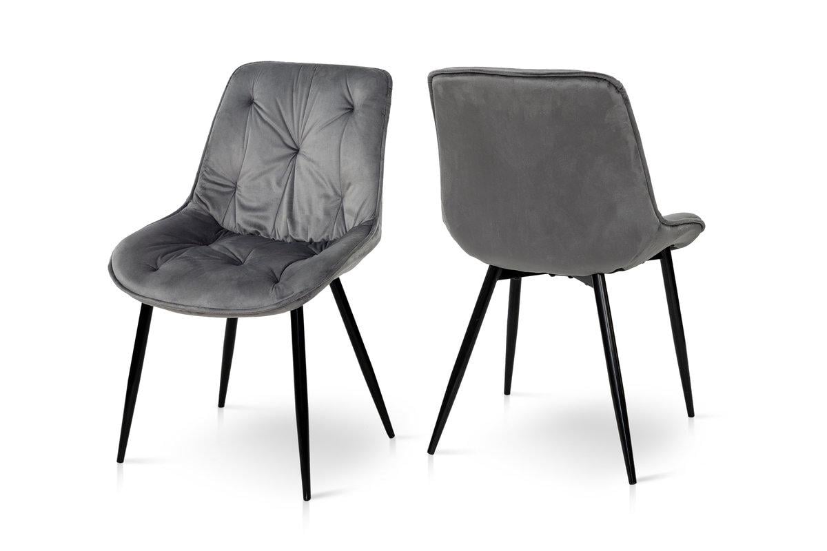 Стілець кухонний Мікс Меблі Прадо-R Чорний/Велюр/Сірий - фото 5 Стілець кухонний Мікс Меблі Прадо-R Чорний/Велюр/Сірий - фото 5