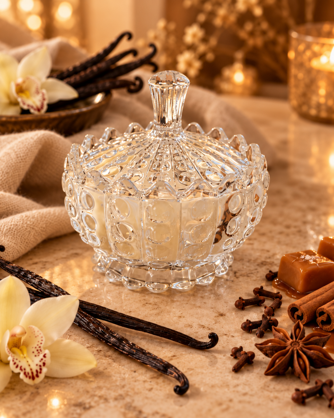 Свеча ароматическая Franterro Crown Vanilla Spicy 220 г (FRN-1122)