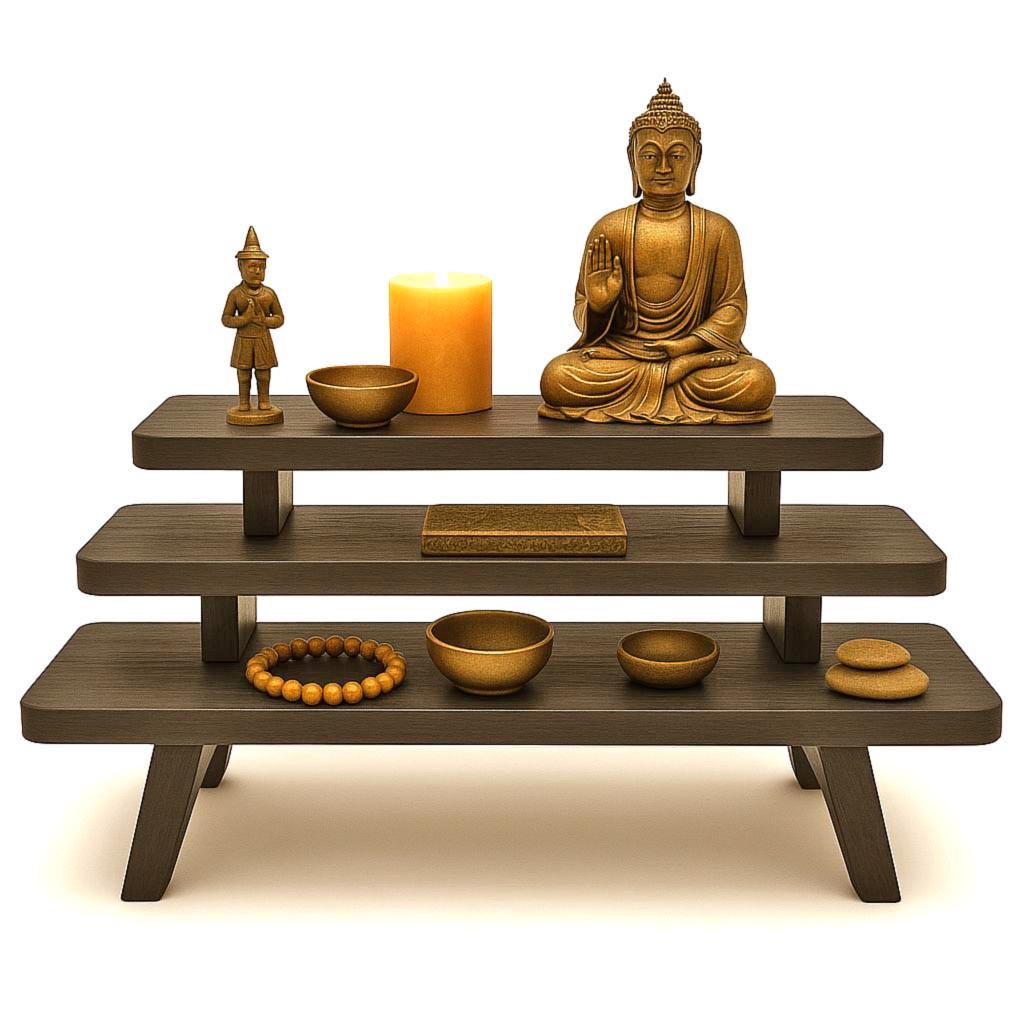 Алтарь для медитации из дерева Лакшела Мокко (ЛАТ-003910)