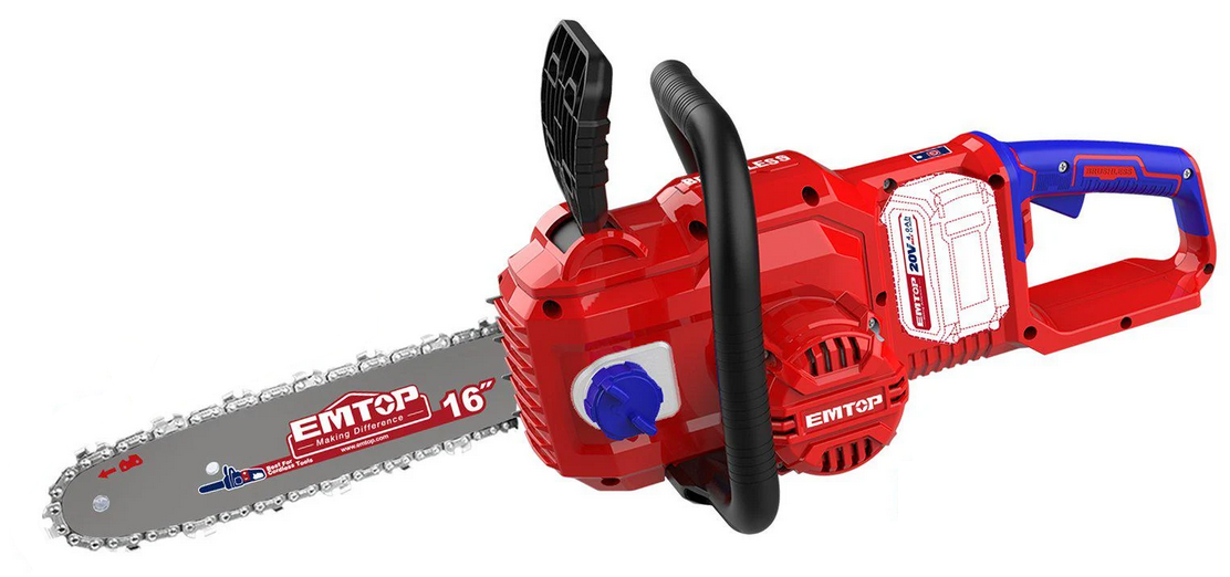 Пила цепная аккумуляторная EMTOP ELGA40168 без АКБ и ЗУ