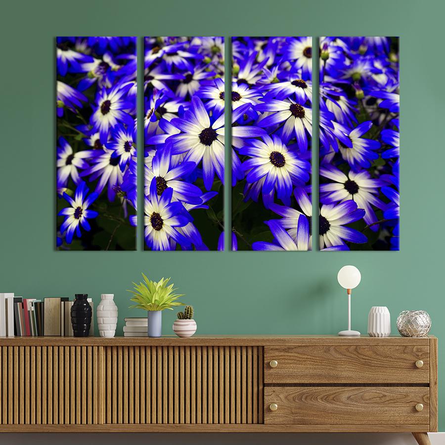 Картина на холсте Бело-синие садовые цветы 89x53 см (938-41) Картина на холсте Бело-синие садовые цветы 89x53 см (938-41)