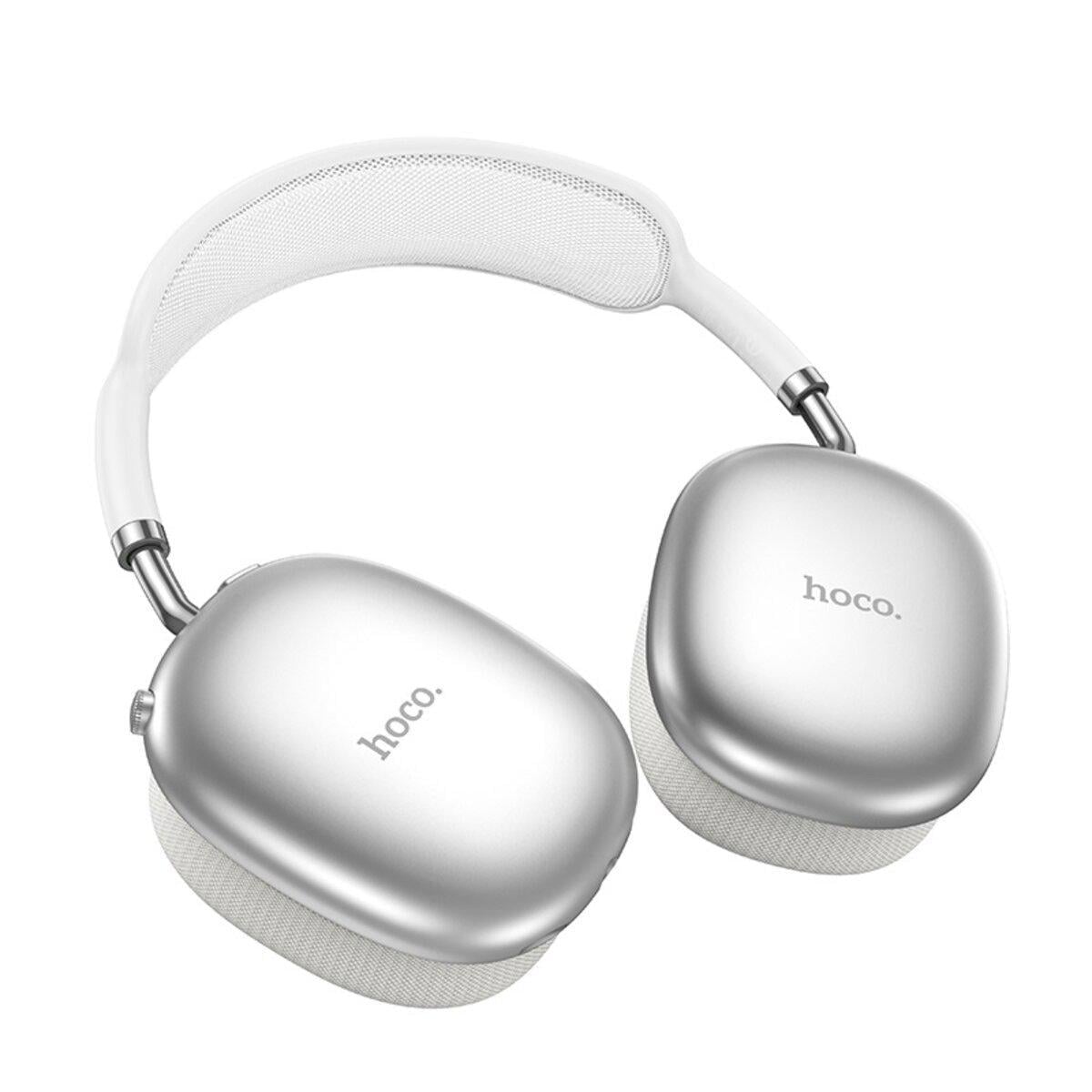 Наушники беспроводные накладные Hoco W55 автономность 90 часов Bluetooth TF AUX Silver (c7b9ef0e)