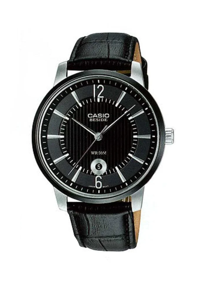 Наручные часы мужские Casio Beside BEM-118BL-1A со стальным корпусом Черный (3150785282)