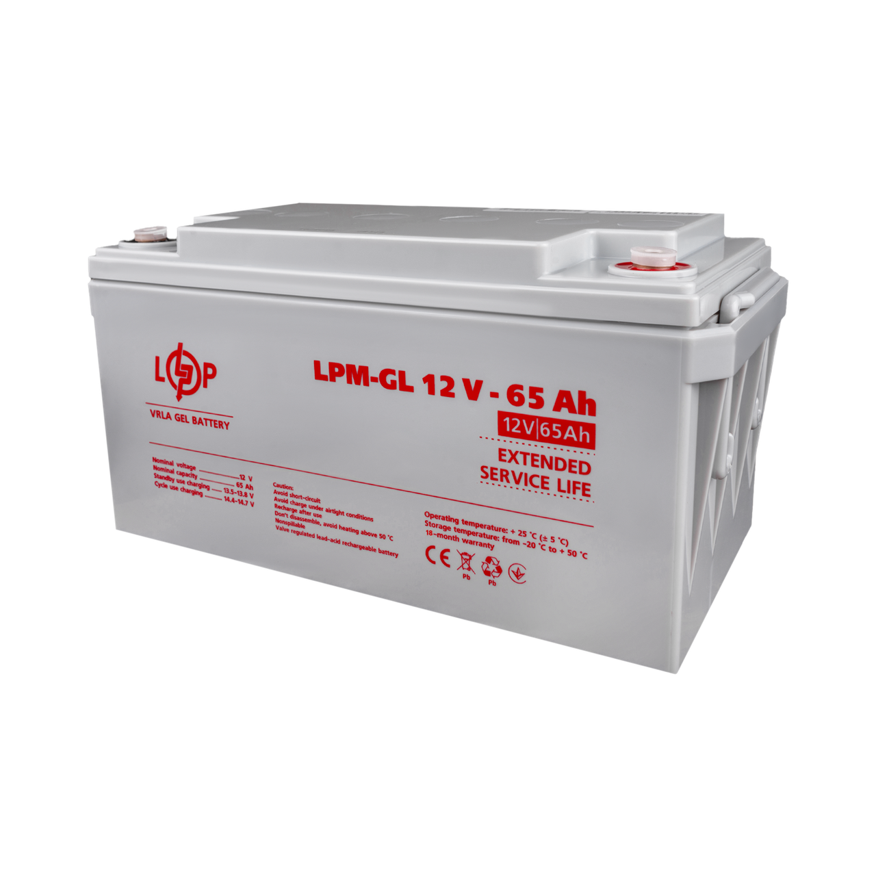 Аккумулятор гелевый LPM-GL 12V-65 Ah - фото 3 Аккумулятор гелевый LPM-GL 12V-65 Ah - фото 3