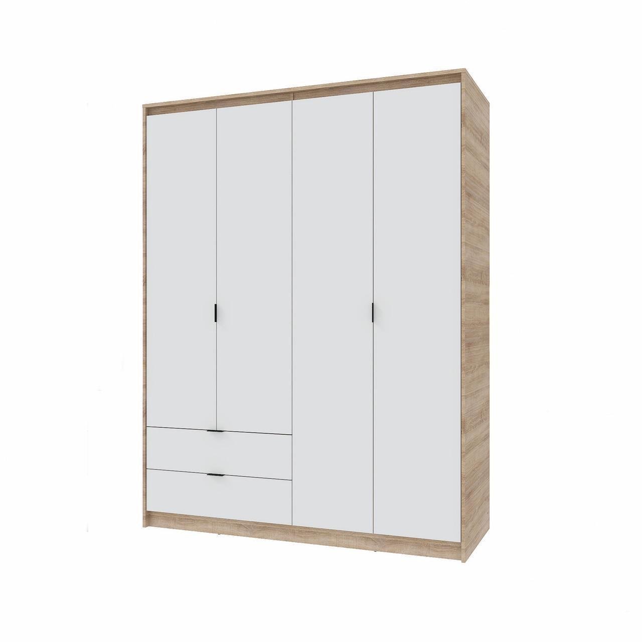 Шкаф Эверест Сити-1600 1602х500х2046 мм Штанга/Полицы Дуб сонома/Белый (ЕВ20732.01)