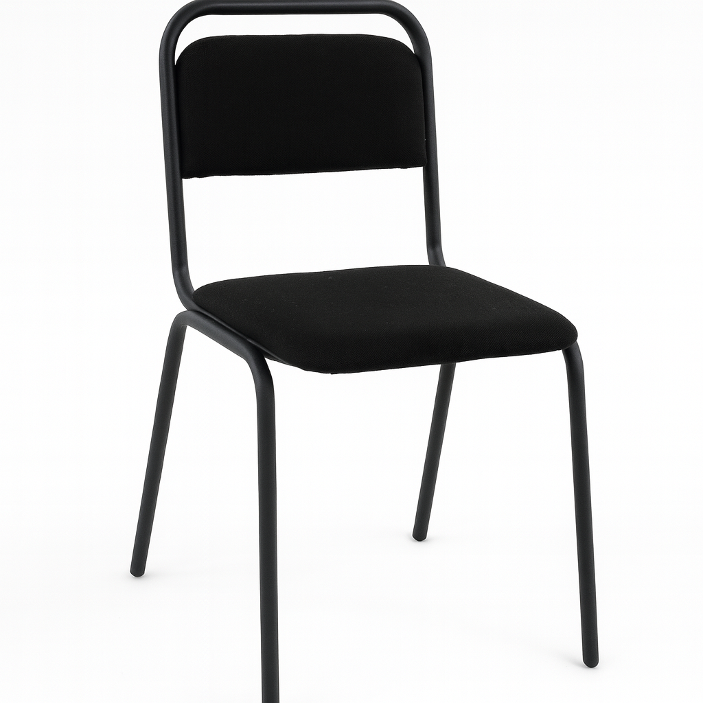 Офісний стілець Visitor тканина для зони очікування 45х47х81 см Чорний (28374099)