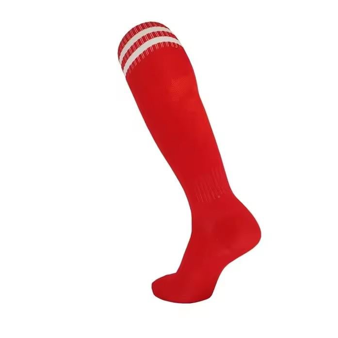 Гетры детские футбольные Sport р. 30-37 Красный с белыми полосками