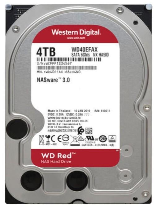Жесткий диск Western Digital WD40EFAX 4 Тб 5400 об/мин (12586616) Жесткий диск Western Digital WD40EFAX 4 Тб 5400 об/мин (12586616)