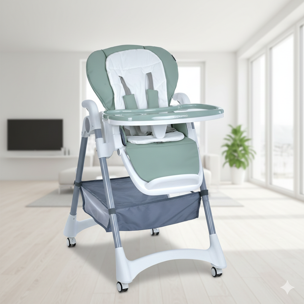 Стульчик для кормления El Camino ME 1177 складной со съемным столиком для мальчика и девочки на колесиках Menta (32178400) Стульчик для кормления El Camino ME 1177 складной со съемным столиком для мальчика и девочки на колесиках Menta (32178400)