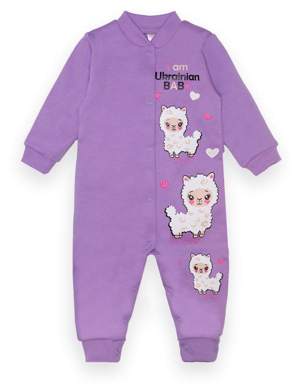 Комбинезон детский хлопковый для девочки Gabbi KB-22-2-9 Baby 74 см Сиреневый (13290)