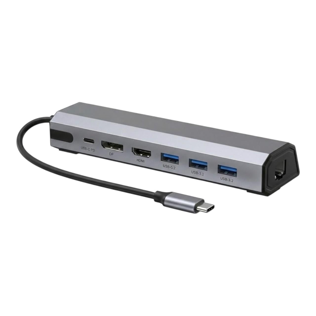 Док-станція JSAUX Docking Station 7in1 HB0702 4K 60Hz з DisplayPort та USB 3.2 для ігрових консолей (33228594)