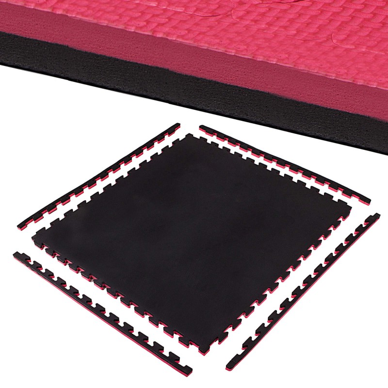Мат-пазл Springos Mat Puzzle EVA 100x100x2 cм FM0007 Black/Red