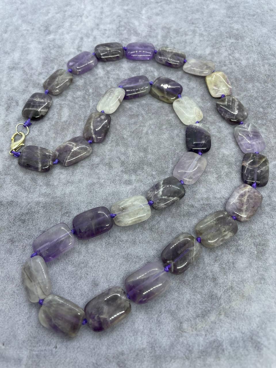 Бусы аметист 50 см Фиолетовый (9786)