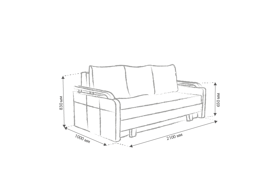 Диван прямий розкладний Елегант Benefit 27 (20248800) - фото 7 Диван прямий розкладний Елегант Benefit 27 (20248800) - фото 7