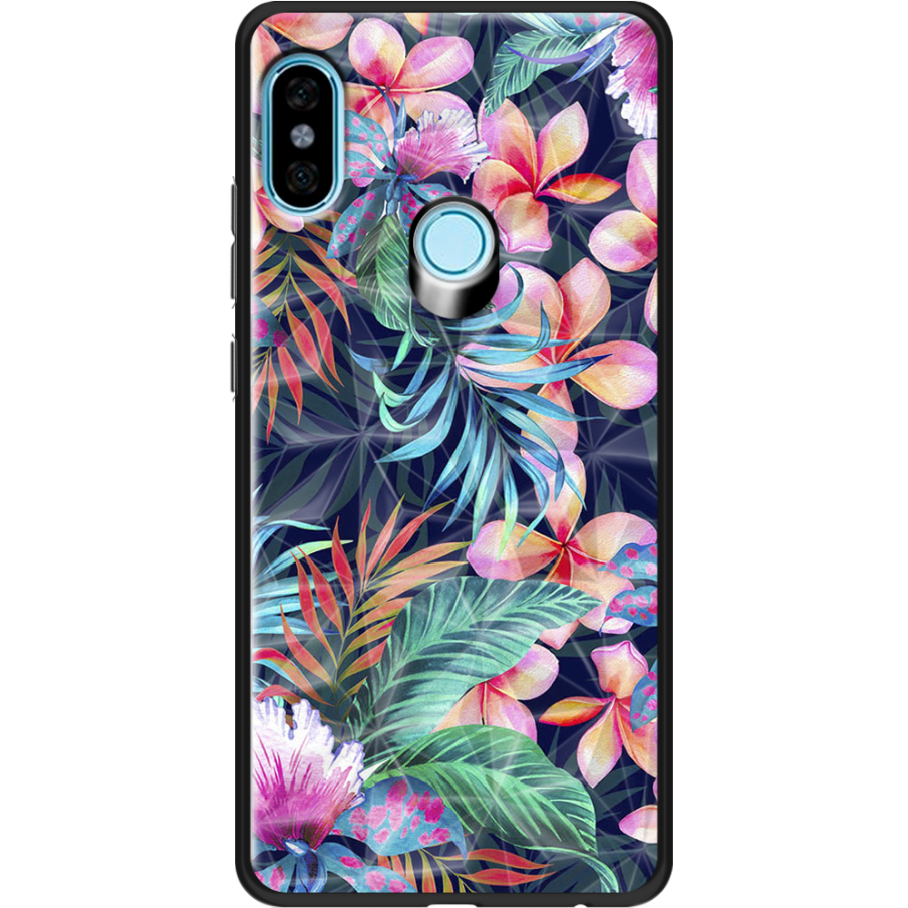 Чехол BoxFace Xiaomi Redmi Note 5 / Note 5 Pro flowers in the tropics Черный силикон с призмой (32971-up1971-37870)