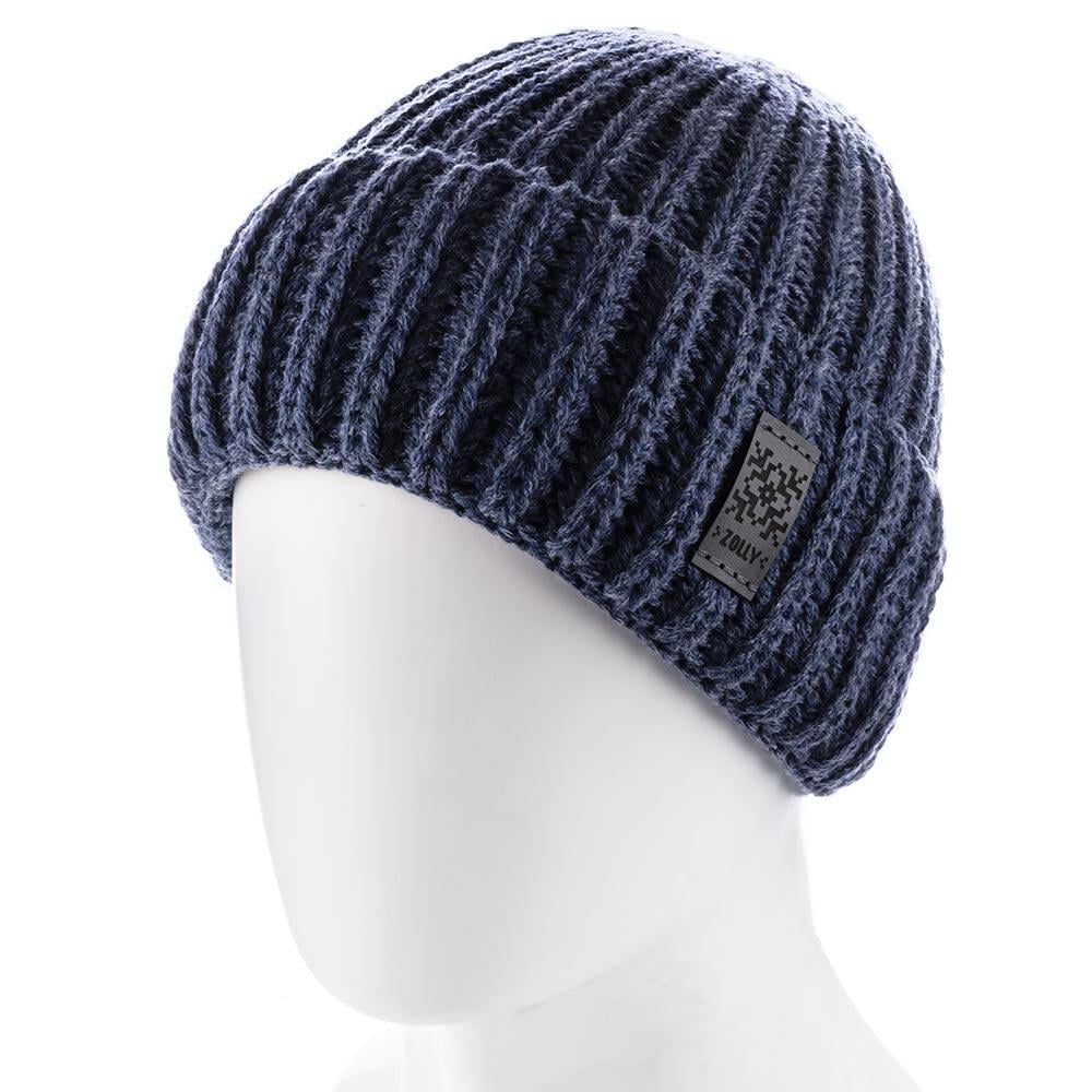 Шапка женская Zolly ZH234 на флисовой подкладке шерстяная L р. 57-58 Деним (117685)