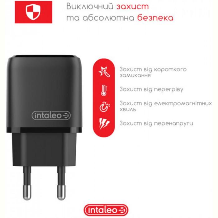 Зарядное устройство сетевое Intaleo TCGQPD220 2USBx3A Black (1283126509995) - фото 3
