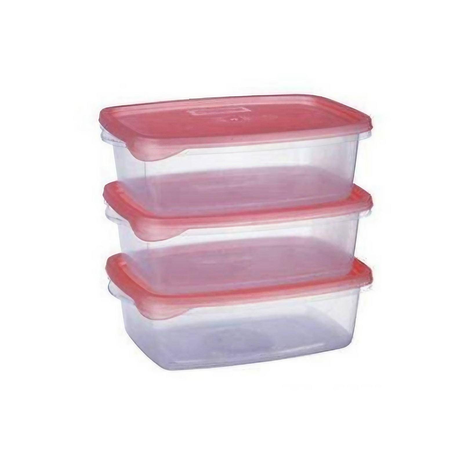 Пищевой контейнер Stenson PT-82637 0,7/1/1,5 л 3 шт. Розовый