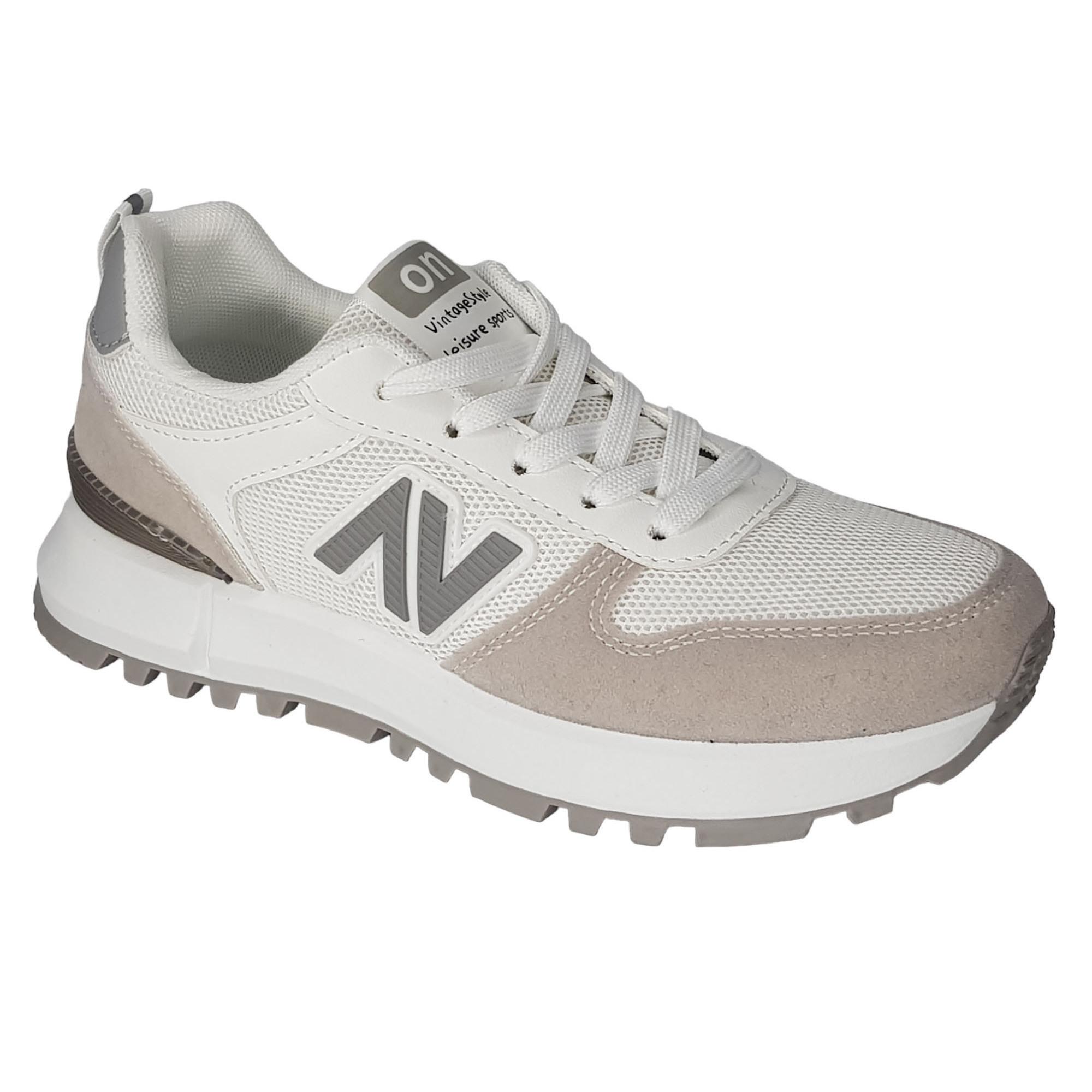 Кроссовки женские весенние Wollen р. 38 Бело-серый (089336-38)