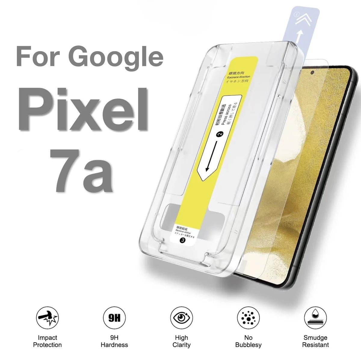 Защитное стекло 2.5D для Google Pixel 7а (с лотком для точной установки)