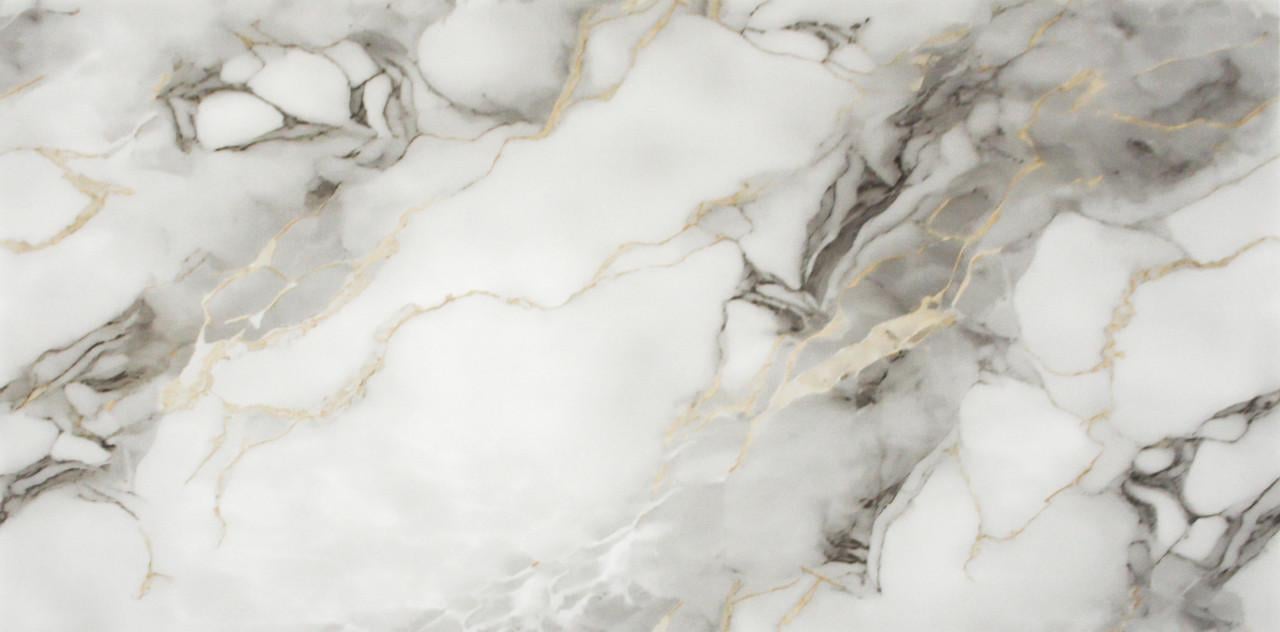 Панель самоклеюча глянцева РЕТ під колір структури 600х300х2,5 мм Пастельний надсвітлий пепельний сірий (VN3-142)