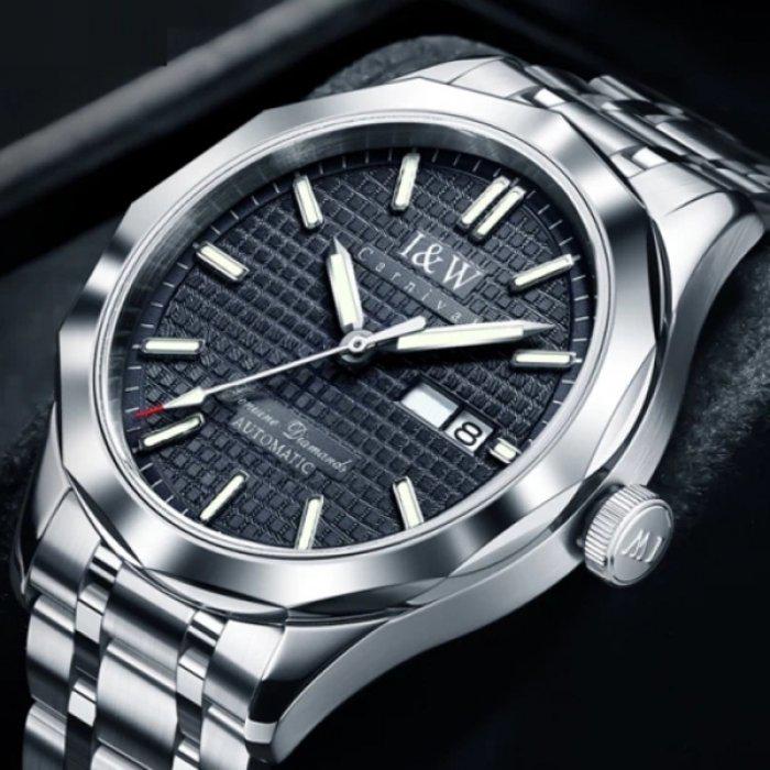 Годинник чоловічий механічний Carnival Carbon