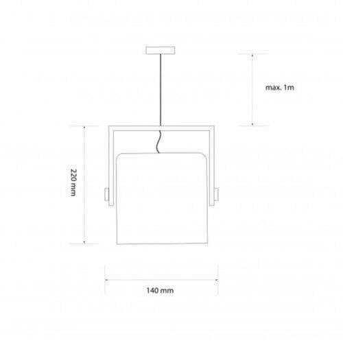 Світильник підвісний люстра ETRON UrbanWood E27 1x40Вт натуральний/чорний 1-EDR-7408 - фото 4