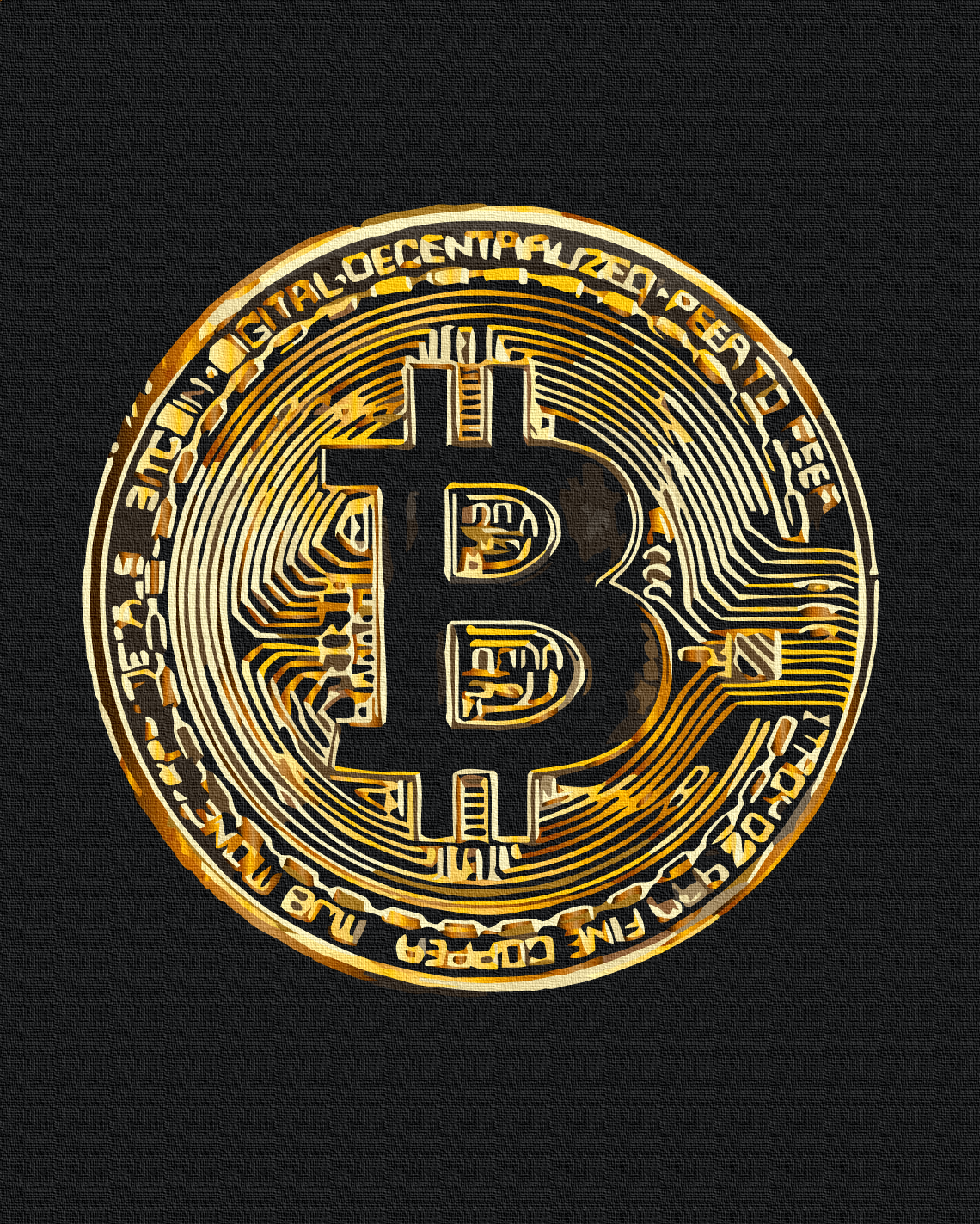 Картина по номерам Brushme Биткоин 40x50 см (BS53975)