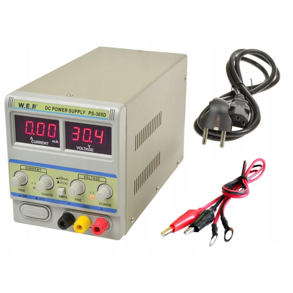 Блок питания WEP PS-305D 30V 5A цифровая индикация с переключателем (8-22-20582) Блок питания WEP PS-305D 30V 5A цифровая индикация с переключателем (8-22-20582)