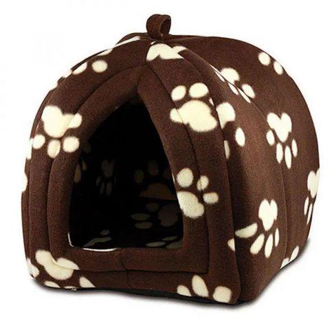 Будинок для тварин Pet Hut утеплений м'який 35х35х40 см Коричневий (25397863) - фото 2