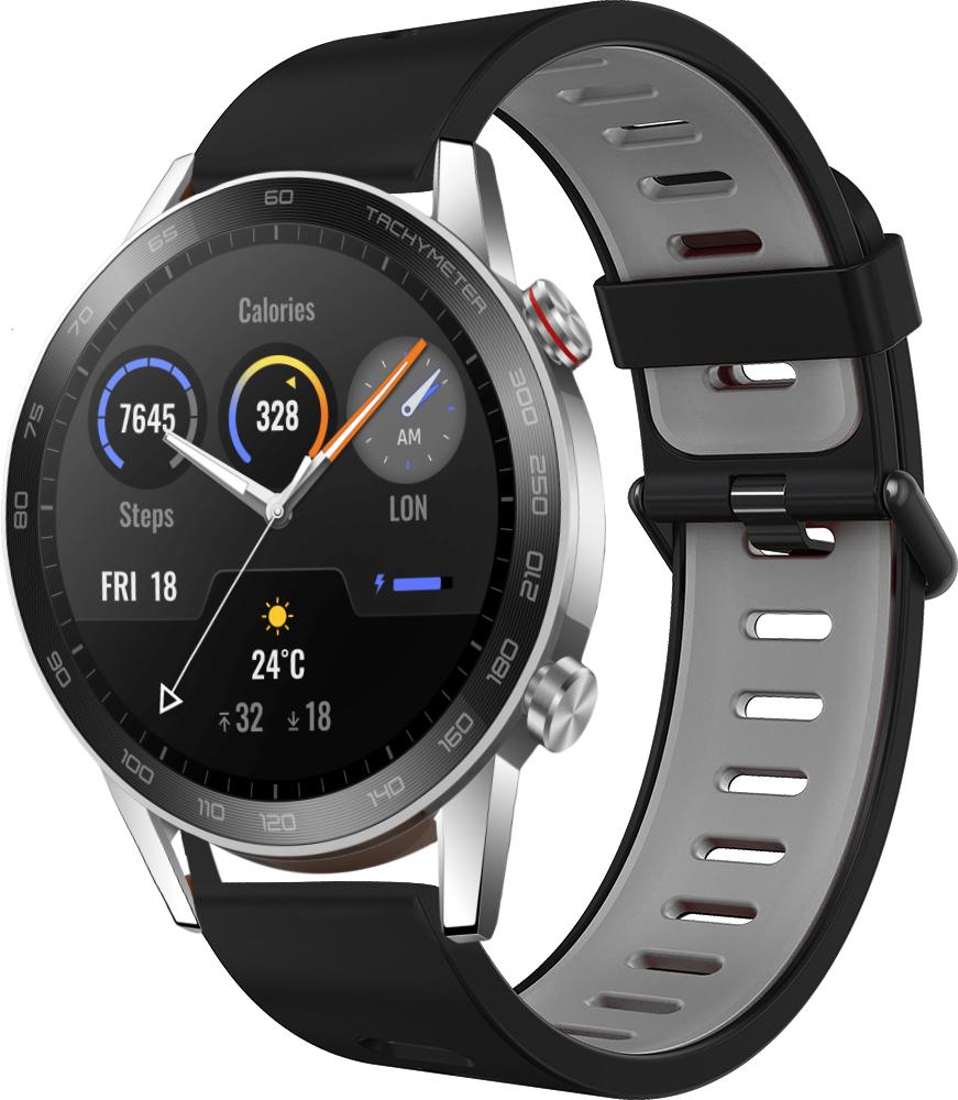 Ремешок Traf для Honor Magic Watch 2 46 мм Black/Grey (28927) - фото 1 Ремешок Traf для Honor Magic Watch 2 46 мм Black/Grey (28927) - фото 1