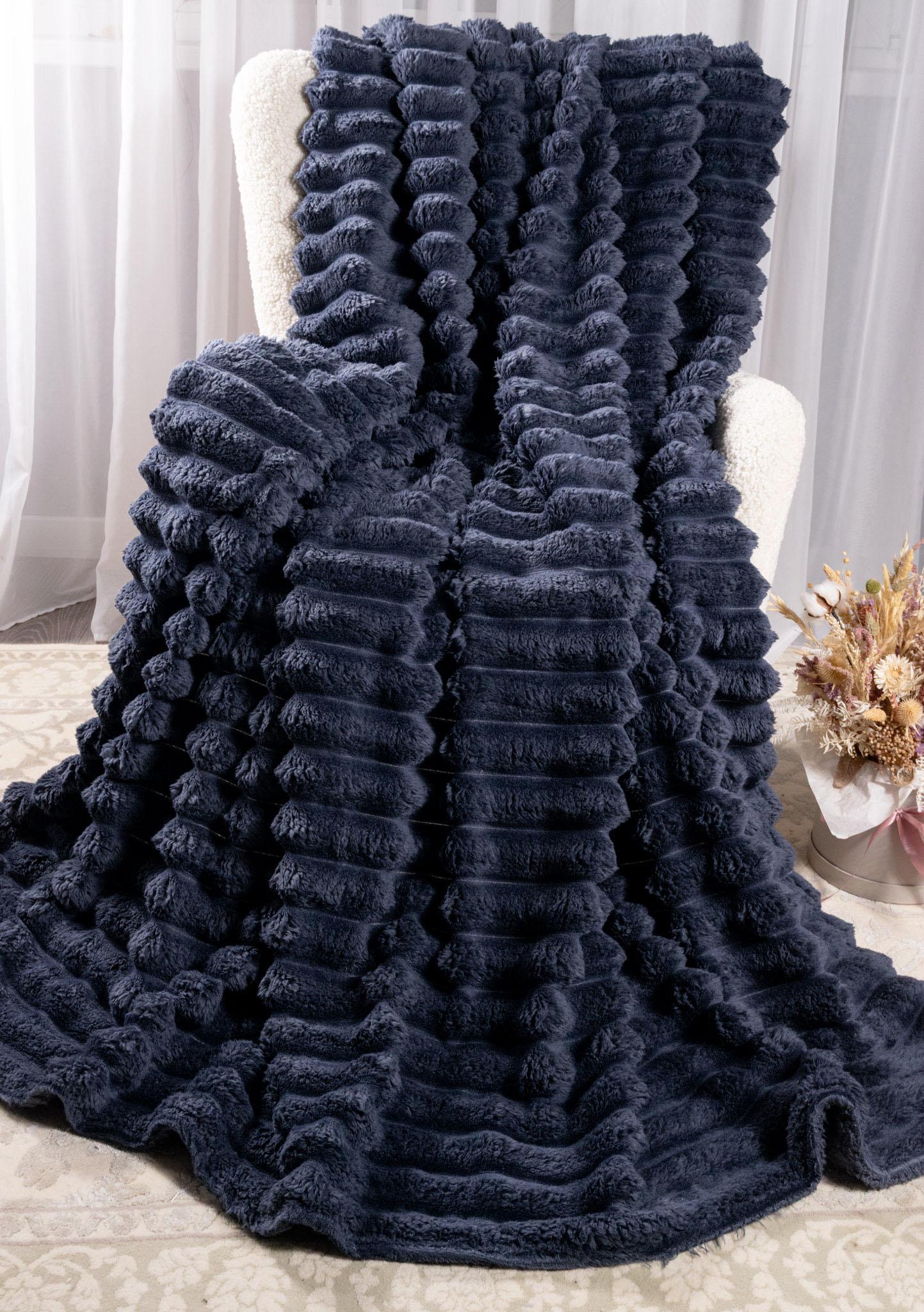 Плед покрывало королевский шарпей 200х230 см. Dark Navy (38026345)